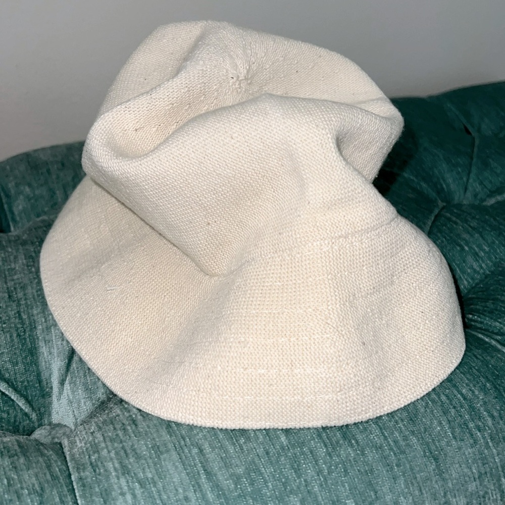 Kangol Cream Cotton Linen Look Bucket Hat